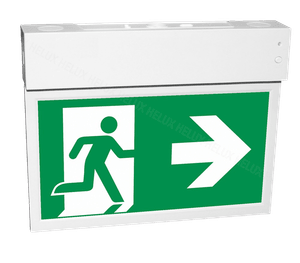 Rettungszeichenleuchte Led, Wand- und Deckenmontage
inkl. Piktogramm-Set